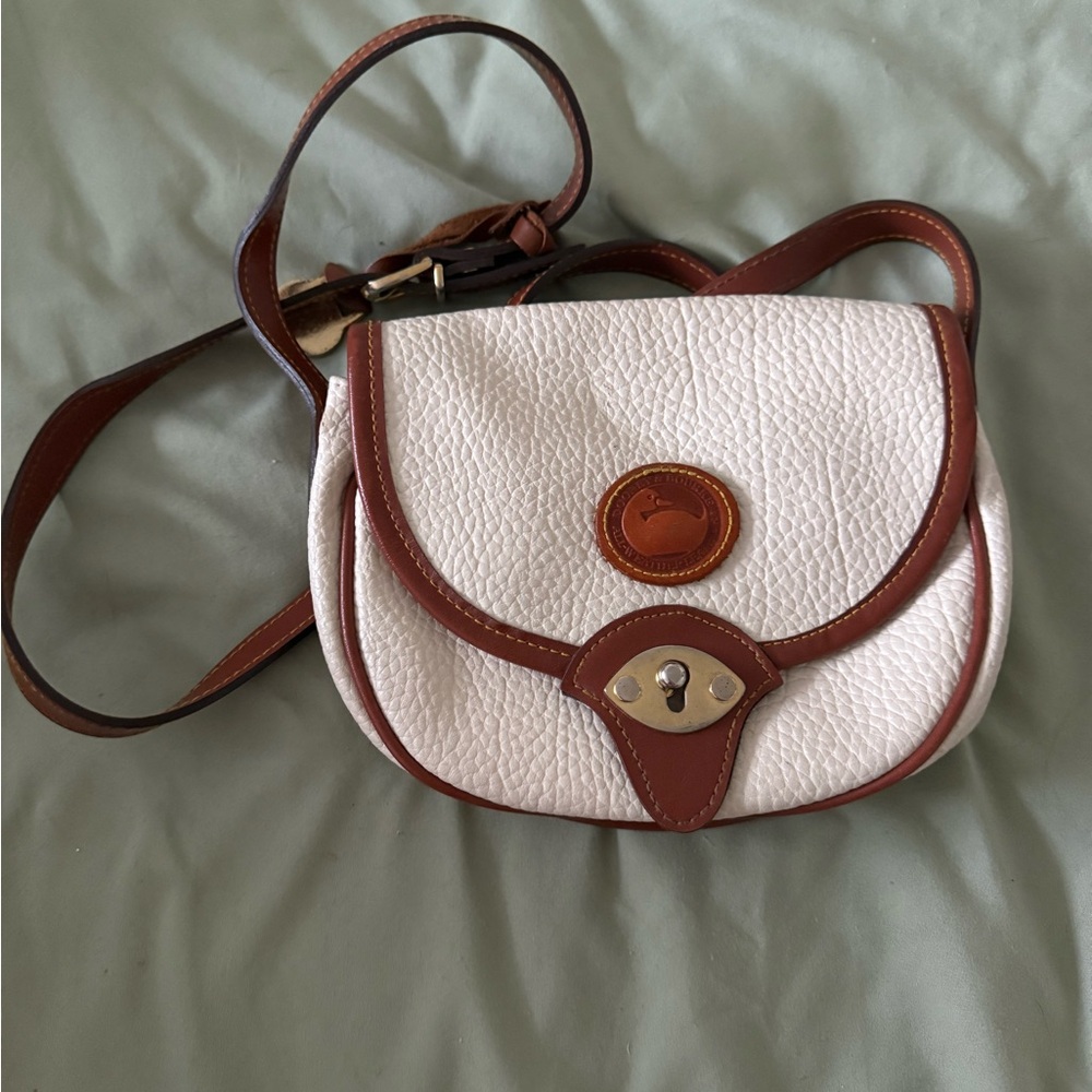 Dooney & Bourke Cream and Brown Crossbody Vintage Bag